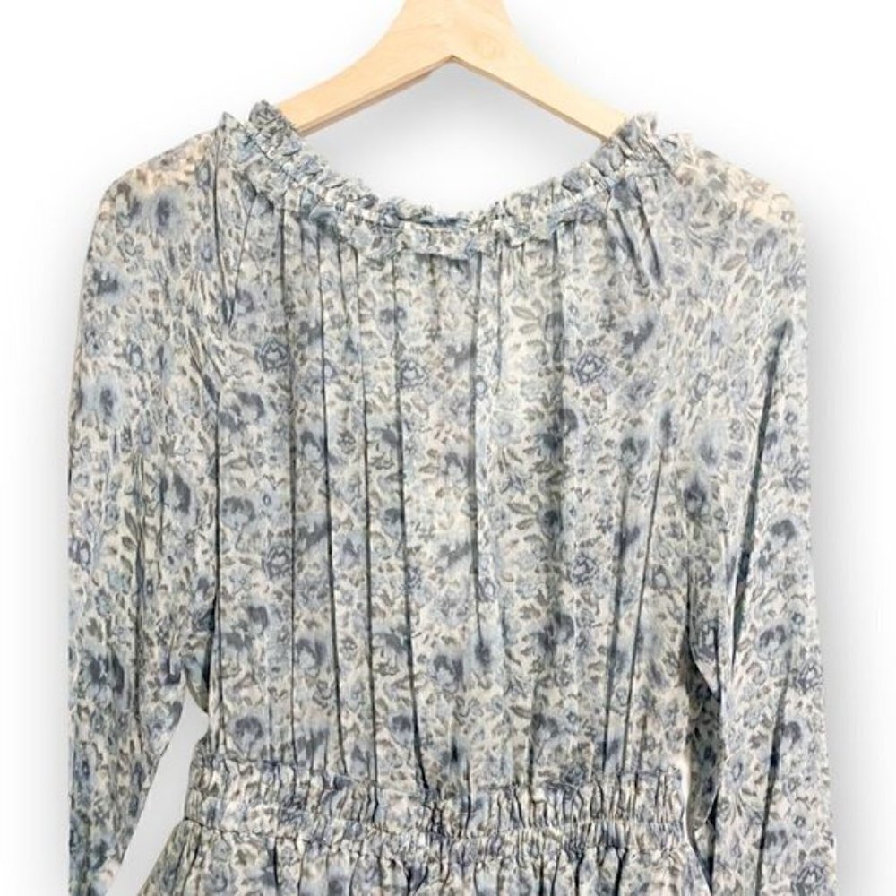 LoveShackFancy Popover‎ Mini Floral Dress in Ocean Breeze  Size P, NWT - Picture 10 of 15